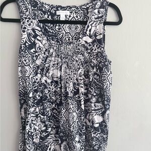 Charter Club Black and White Tank Top